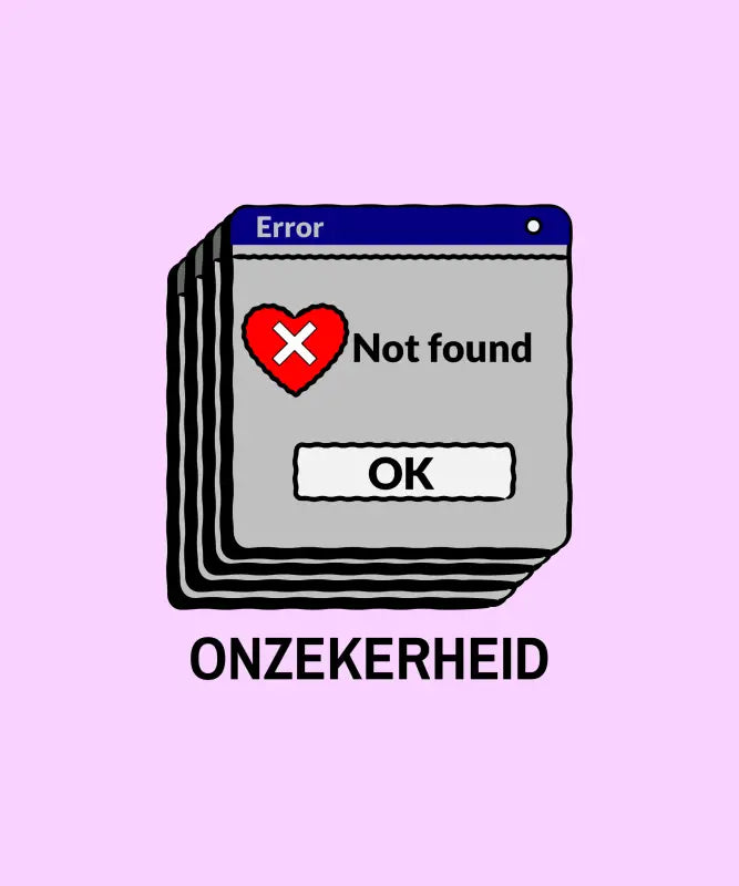Error bericht met rood hart en Not found tekst op beste webshop voor thuis trainen