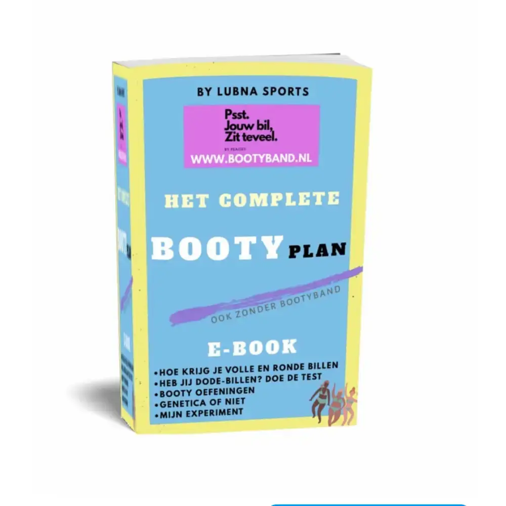 Booty plan e-book met platte buik tips en fitness met booty bands, voor een strakke booty