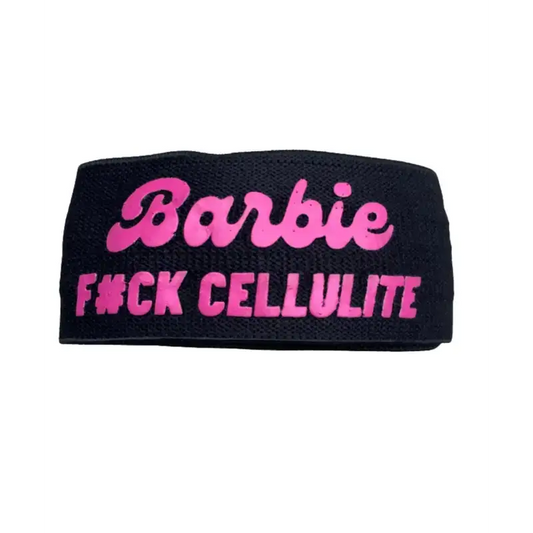 Black hoofdband met roze tekst voor Barbie Booty Band medium weerstand