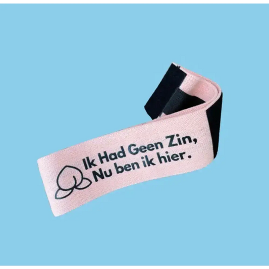 Pastel roze en zwart booty band wristband voor one-size-fits-all weerstandsbanden