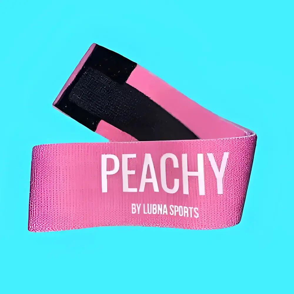 Pink verstelbare bootyband met black velcro, one size fits alles voor jouw workout