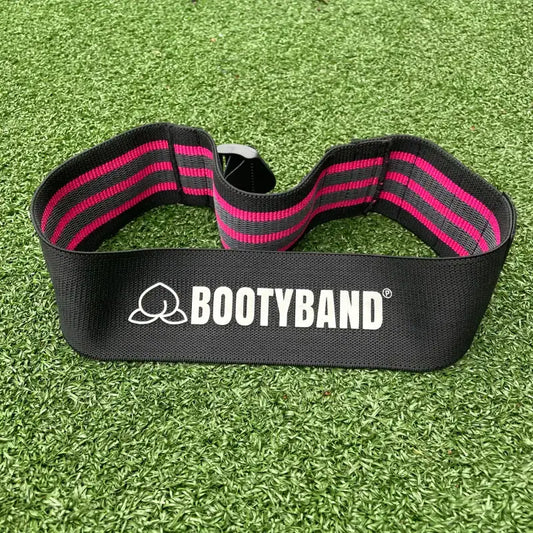 Zwarte en roze verstelbare booty band voor sterke workouts en toning