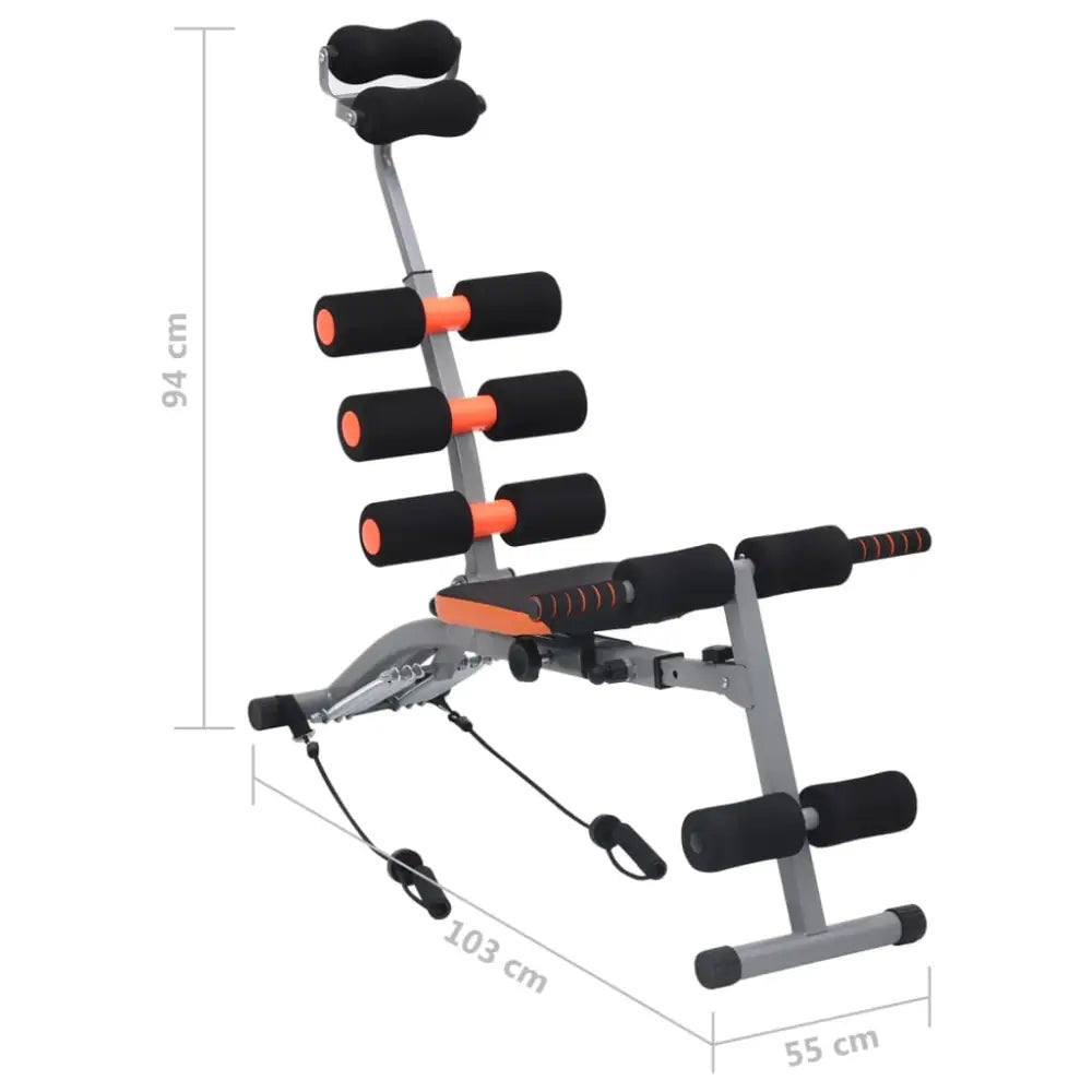 Verstelbaar toestel voor buik- en kerntraining.