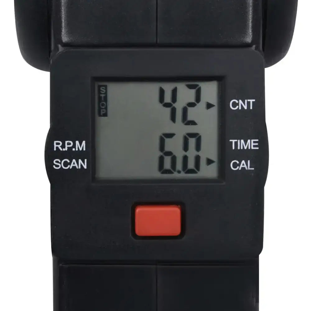 Zwarte digitale display op draagbare pedaaltrainer voor thuis sporten en verbrande calorieën