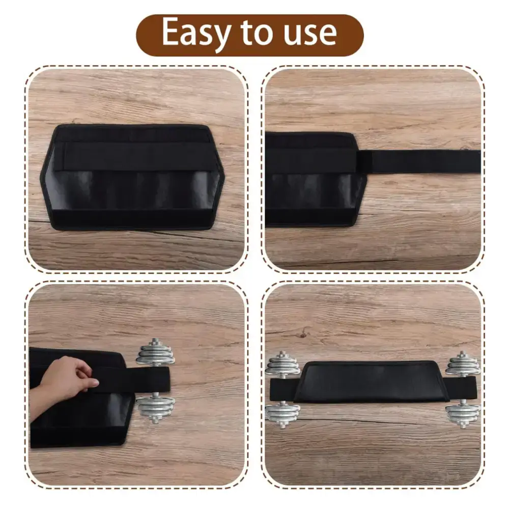 Zwarte meubelverplaatsingsriem en hip thrust riem voor krachttraining en verzetten