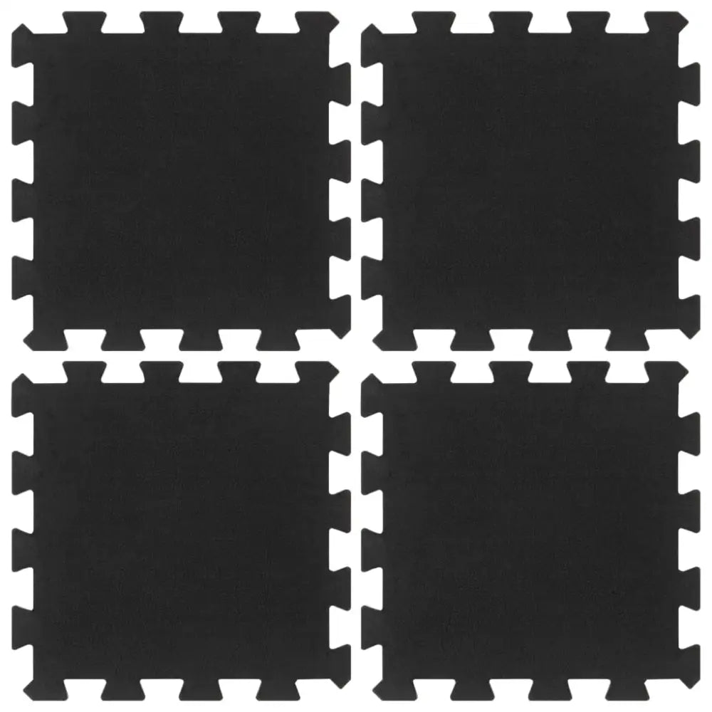 Rubbertegels 4 st 16 mm 30x30 cm zwart - matten voor fitnessapparatuur