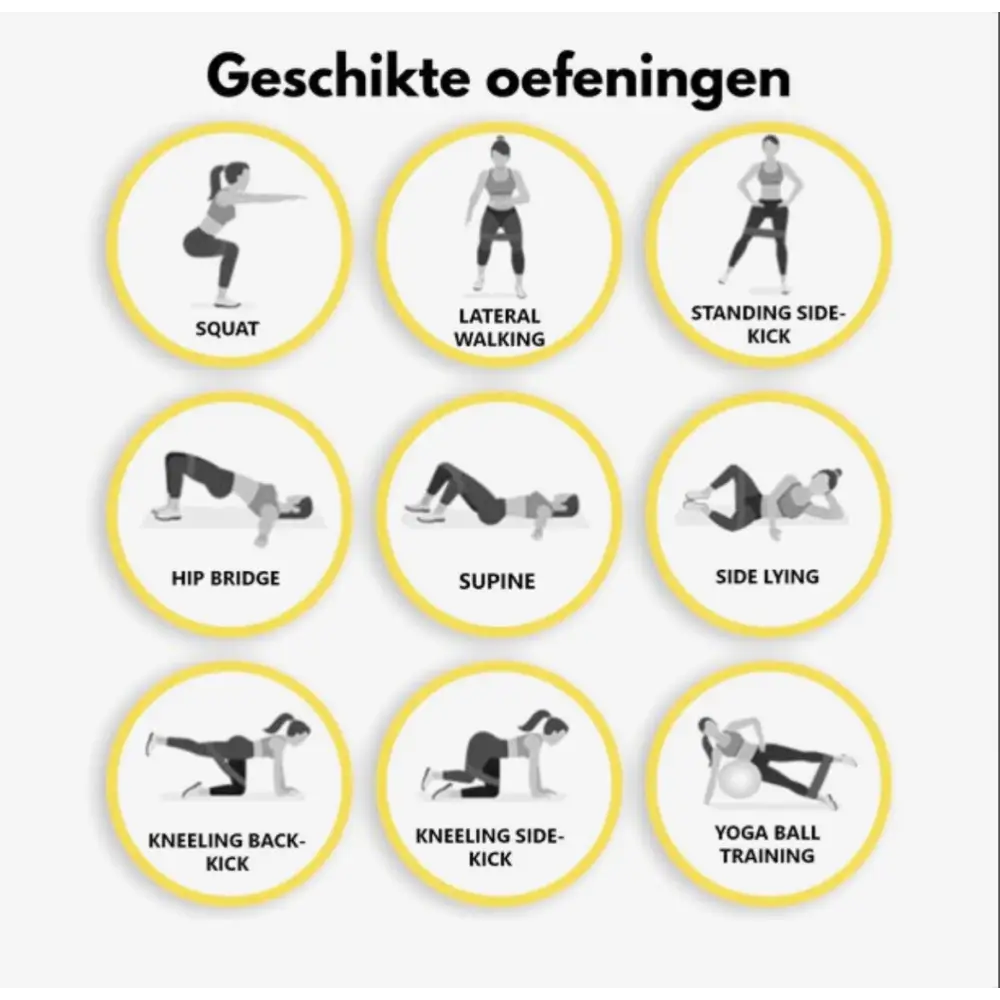 Exercise guide met Verstelbare Booty Resistance Band voor sterke bilspieren