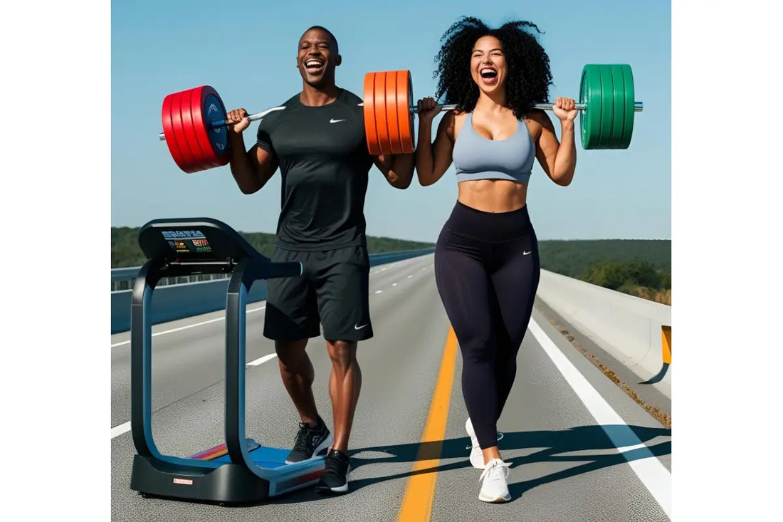 Nike treadmill met kleurrijke gewichten, snelle levering in Nederland