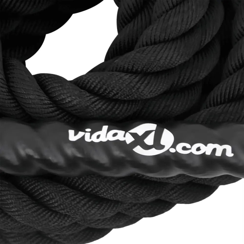 Zwart touw of koord met het merk ’vidaxl.com’ zichtbaar.