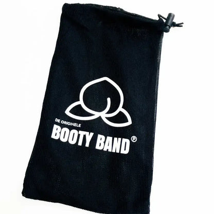 Black drawstring bag voor booty bands met siliconen details voor extra grip