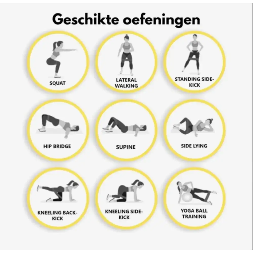 Exercise guide met Verstelbare Booty Resistance Band voor sterke bilspieren