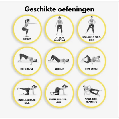 Exercise guide met Verstelbare Booty Resistance Band voor sterke bilspieren