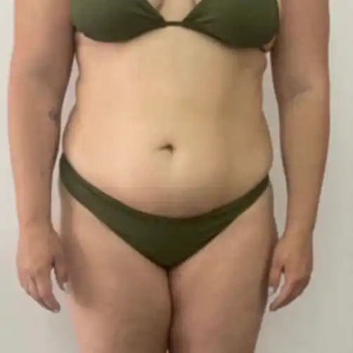 Olijfgroen bikini.