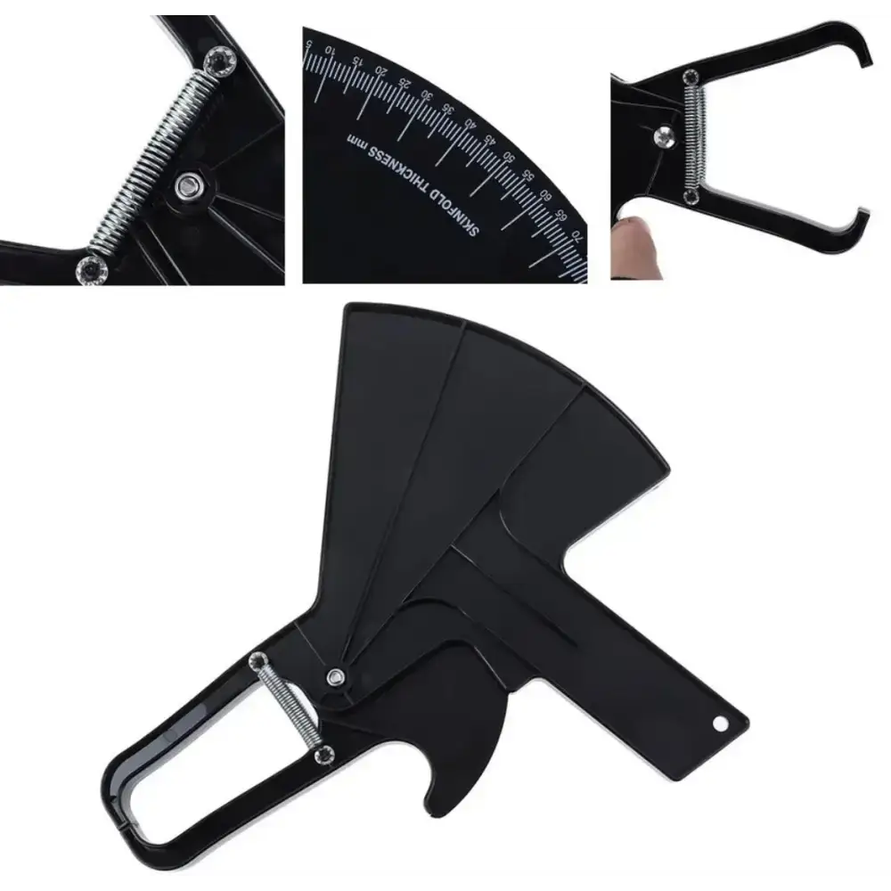 Professionele zwarte huidplooimeter en verstelbare gitaar capo set