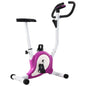 Robuuste hometrainer met anti-slip pedalen in paars en wit
