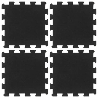 Rubbertegels 4 st 16 mm 30x30 cm zwart - matten voor fitnessapparatuur