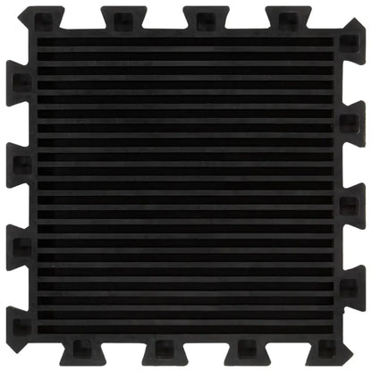 Rubbertegels 4 st 16 mm 30x30 cm zwart - matten voor fitnessapparatuur
