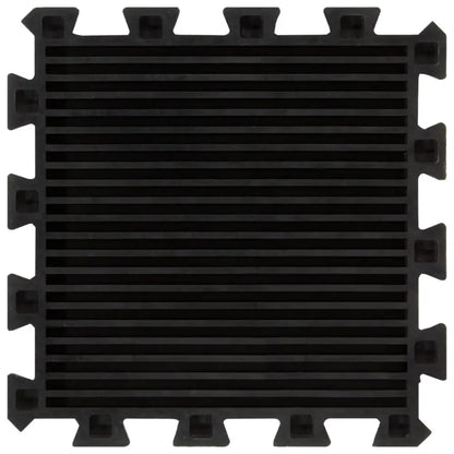 Rubbertegels 9 st 16 mm 30x30 cm zwart - matten voor fitnessapparatuur