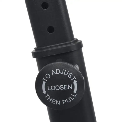 Zwarte hometrainer met rubberen riemaandrijving voor thuis sporten