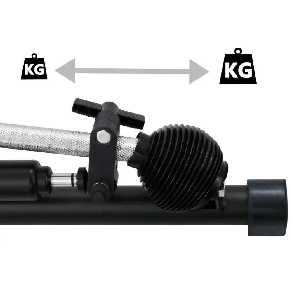 Zwarte en zilveren functionele roeitrainer biedt niveaus verstelbare hydraulische weerstand